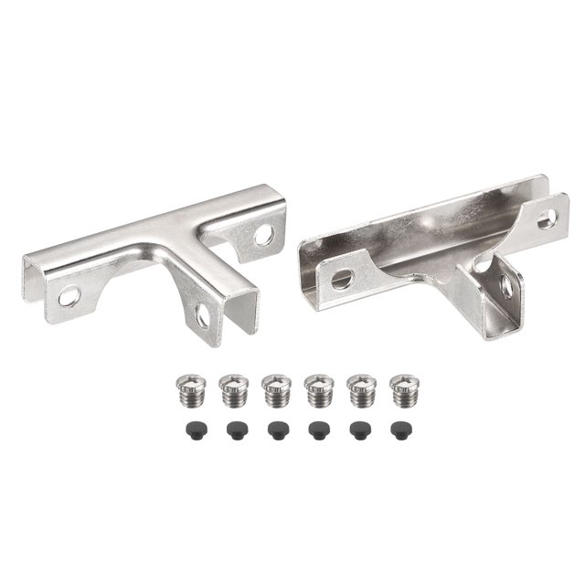 Unique Bargains Clip de Fixation en Verre 2 Pack pour Support de Fixation en Verre Combiné en Forme de T de 6-10 Mm