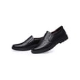 thumbnail image 3 of SIMANLAN Mens Loafers Round Toe Dress Shoes Slip On Business Breathable Formal Low Top Black 7, 3 of 9