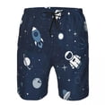 thumbnail image 2 of Cute Astronaut Spaceship Rocket Moon Black Hole Stars Quick Dry Swimming Shorts Swimwear Swimsuit Swim Trunk Bathing Beach Wear, 2 of 6
