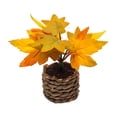 thumbnail image 2 of Fall Decorations for Home with Artificial Maple Leaves, Woven Basket Planter for Table Centerpiece, Autumn Thanksgiving Dining Table Decor, Housewarming Gift 1 Pc, 2 of 6