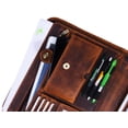 thumbnail image 5 of Aaron Leather Goods Leather Travel Portfolio Brown 11"inch Unisex File Folder, 5 of 11