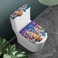thumbnail image 3 of HELLHERO Toilet Dust Cover Set Christmas Reindeer and Christmas Snowman 2 Pack Adjustable for Bathroom Home Comfort Stretch Toilet Top Cover, 3 of 8