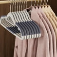 thumbnail image 4 of 10-Pack Non-Slip 360° Swivel Hook Clothes Hangers | Space-Saving Plastic Durable Hangers with Windproof Hooks (Gray/Blue 1.54lb)​, 4 of 9