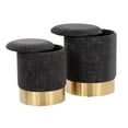thumbnail image 5 of LumiSource Black Fabric Marla Nesting Ottoman Set, 5 of 6