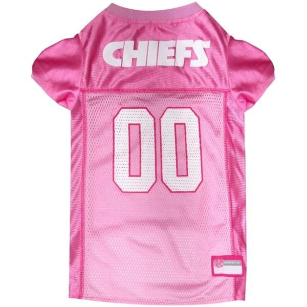 Kansas City Chiefs Pink Pet Jersey - X 