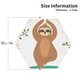 thumbnail image 3 of Balery 4 Pcs Cute Sloth In Yoga Pose Treeleather Coasters Set, Drink Table Cup Coasters For Living Room Kitchen Coffee Decor, 3 of 9