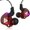 red, variant on New Mic Sport Headset with Microphone Wired Earphone Headphones RED