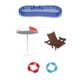 thumbnail image 2 of Almencla Dollhouse Swimming Pool Set Accessory Pretend Toy Ornament Play House Supplies Kids Toy for Fairy Garden Furniture Miniature, 2 of 7