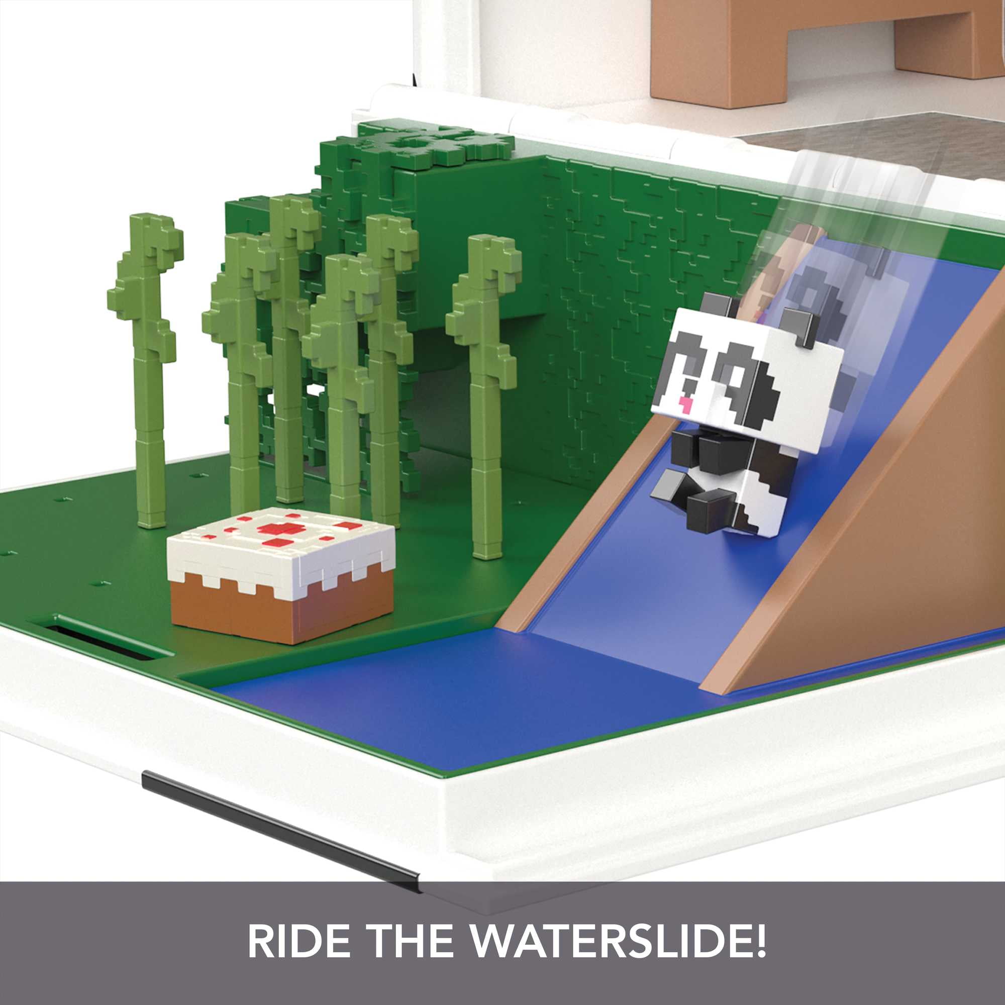Minecraft Mob Head Minis Panda Playhouse Playset & 2 Panda Action Figures