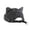 Black, variant on Retro Washed Cotton Cat‑Ears Brimless Hat Funny Unique Casual Party Daily Wear Street Fashion Beret Cap