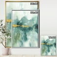 thumbnail image 3 of Designart ' Blue Watercolor Impression with Gold ' Traditional Framed Canvas, 3 of 3