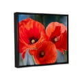 thumbnail image 3 of Bold Red Poppy Flower Trio Botanical & Floral Painting Jet Black Framed Art Print Wall Art, 3 of 6