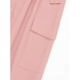 thumbnail image 6 of DPOIS Girls Hip Hop Jazz Street Cargo Pants Straight Leg Sweatpants Joggers Pink 10, 6 of 7