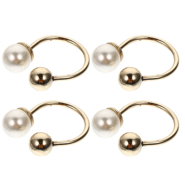 4PCS Mujeres Seguridad Perla Broche Pines Multifuncional Durable Broche Pines