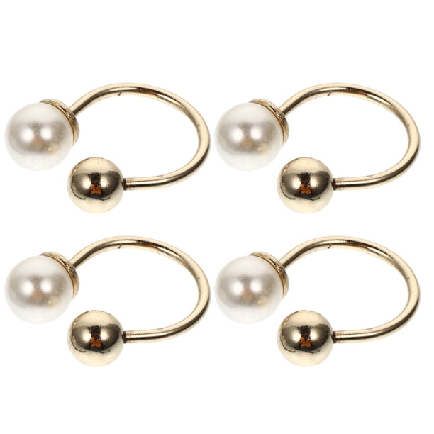 4PCS Mujeres Seguridad Perla Broche Pines Multifuncional Durable Broche Pines