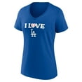 thumbnail image 2 of Women's Royal Los Angeles Dodgers I Love LA V-Neck T-Shirt, 2 of 3