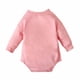 thumbnail image 4 of Body De Bebé Canastilla Onesies Para Niños Pequeños Otoño Primavera Niñas Niños Lindo Mameluco Manga Larga Botón Sudadera Monos Rosa Odeerbi  LM103-6246, 4 of 8