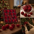 thumbnail image 5 of 16 Pcs Velvet Christmas Ornaments Balls 2.36 Inch Flocked Christmas Tree Ball Hanging Ornaments Velvet Xmas Baubles for Xmas Party Wedding Home Decor, 5 of 7