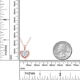 thumbnail image 2 of Gem Stone King 18K Rose Gold Plated Silver White Moissanite from Charles & Colvard Heart Shape Pendant Necklace for Women (1.82 Cttw, Heart 8MM, Gemstone Birthstone, with 18 inch Chain), 2 of 4