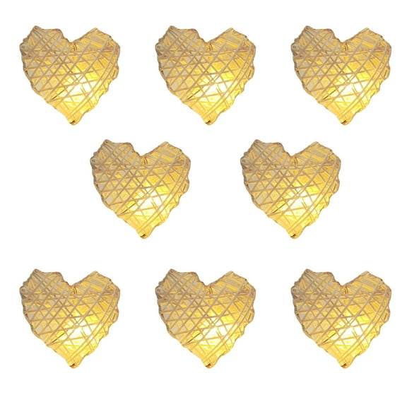 Globe Rattan String Lights Heart Rattan String Lights - Handmade String Lights with 10 Fairy Lights Perfect for Garden Home Bedroom Party Wedding Festival Christmas Valentine's Day Decor