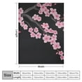 thumbnail image 4 of TIAOTIAOHOU Cherry Blossom Throw Blanket Super Soft Blankets Fuzzy Travel Blanket Decorative Blanket for Bed Sofa White, 4 of 6