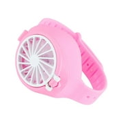 OPKALL USB Fan Watches Creative Charging Fans Children Fan Mini Fans Student Gift pink