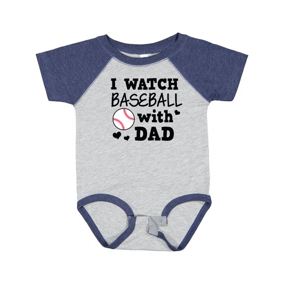 Inktastic I Watch Baseball with My Dad Boys or Girls Baby Bodysuit