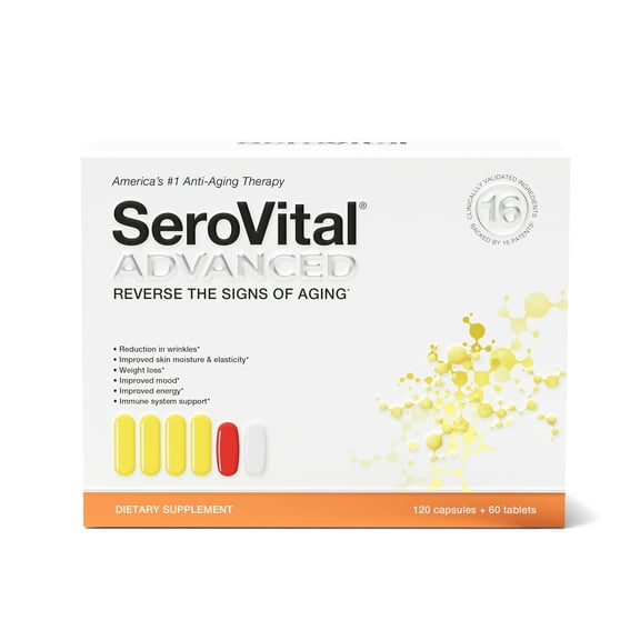Serovital Advanced Anti-Aging Therapy Dietary Supplement 120 Capules   60 Tablets