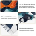 thumbnail image 5 of FORMRS Womens Scarf Winter Soft Long Big Warm Shawls Wrap Tassel Scarves, Green Abstract Wavy, 5 of 9