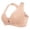 Beige, variant on Women's Floral Lace Front Closure Full Figure Bra, JIANLAI Racerback Cross Strap Underwire Support Plus Size Bra Full Coverage Bras for Women