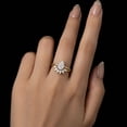 thumbnail image 4 of Diiro Pear Cut Moissanite Engagement Ring Set for Women, 2-Piece 10K Vermeil Yellow Gold Bridal Wedding Ring Set with Marquise Curved Band, Anniversary Gift, 4 of 5