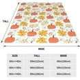 thumbnail image 5 of Pumpkin Maple Leaves Throw Blanket Flannel Fleece Fall Autumn Lightweight Soft Fuzzy Cozy Couch Bed Blanket Fall Decor Thanksgiving Gifts Kids Adult 50"x40", 5 of 6