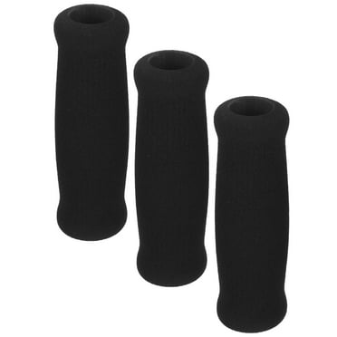 Hiking Pole Handle  Walker Foam Sponge Grip Walking Stick Cover 4pcs (black) Crutches Cane Replacement Wheel 3