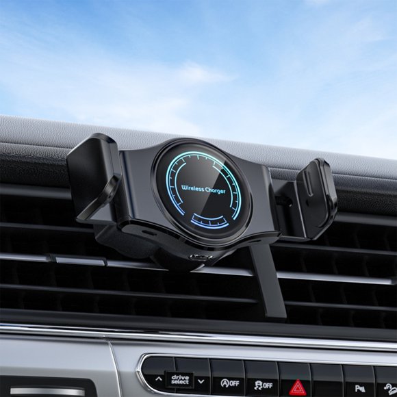 LSLJS Wireless Car Charger for All Smartphones, 15W Fast Charging, Auto-Clamping Car Wireless Charger A-ir Vent Car Phone Mount, Wireless Charging