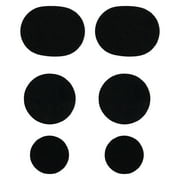 6 Pcs Shoe Patches for Holes,Shoe Hole Repair Patches,3 Sizes Shoe Repair Kit,Self-Adhesive Repair Sticker,Round Shoe Repair Patches,Toe and Heel Protectors for Sneakers and Cloth Shoes,Black
