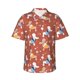 thumbnail image 1 of Fotbe Cute Poodle Dog Camisa Hawaiana para Hombre Unisex – Camisa Casual de Verano con Botones de Manga Corta de Algodón y Lino,3X-Large, 1 of 7