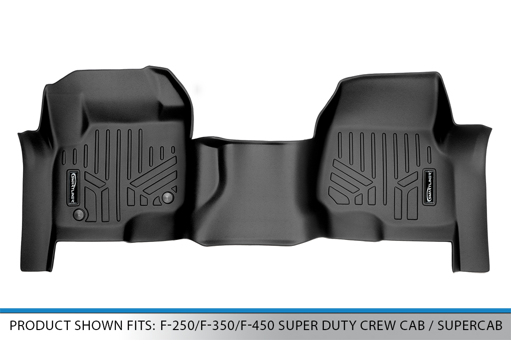 Maxliner Floor Mats 1st Row Liner One Piece Black For 17 21 Ford F 250 F 350 F 450 Super Duty Crew Cab Or Supercab With 1st Row Bench Seat Walmart Com