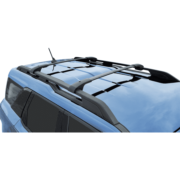 BrightLines Customized Crossbars Roof Racks Compatible with 2021-2026 Ford Bronco Sport Base & Big Bend Models a Set of 2pcs, Black Aluminum Top Cargo Rack