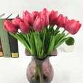 thumbnail image 4 of Clearance Under 5$ Household Imitation, FNGZ Tulip Artificial Decoration Fake Flower Color 10Pc Champagne Purple 10Pc Artificial Flower Latex Real Bridal Wedding Bouquet Home Decoration, 4 of 4