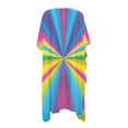 thumbnail image 2 of HELLHERO Polyester Summer Swimsuit Beach Cover Ups for Summer Travel Quick Dry Free Size Bathing Suit Cover Up Rainbow Burst, 2 of 6