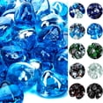 thumbnail image 1 of miduoudo-Onlyfire Reflective Fire Glass Diamonds for Natural or Propane Fire Pit, Fireplace, or Gas Log Sets, 10-Pound, 1/2-Inch, Caribbean Blue Luster, 1 of 4