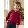 thumbnail image 4 of RUINIXCW Boy Christmas Sweatshirt Letter Embroidery Long Sleeve Lapel Pullover, 4 of 9