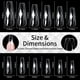 thumbnail image 4 of Uñas postizas, uñas postizas, regalos para mujeres, 140/120 piezas, uñas con forma de diamante, uñas irregulares, uñas postizas, puntas de uñas, 4 of 4