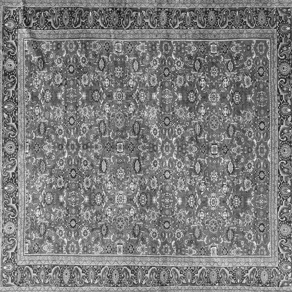 Ahgly Company Indoor Square Persian Gray Traditional Area Rugs, 8' Square