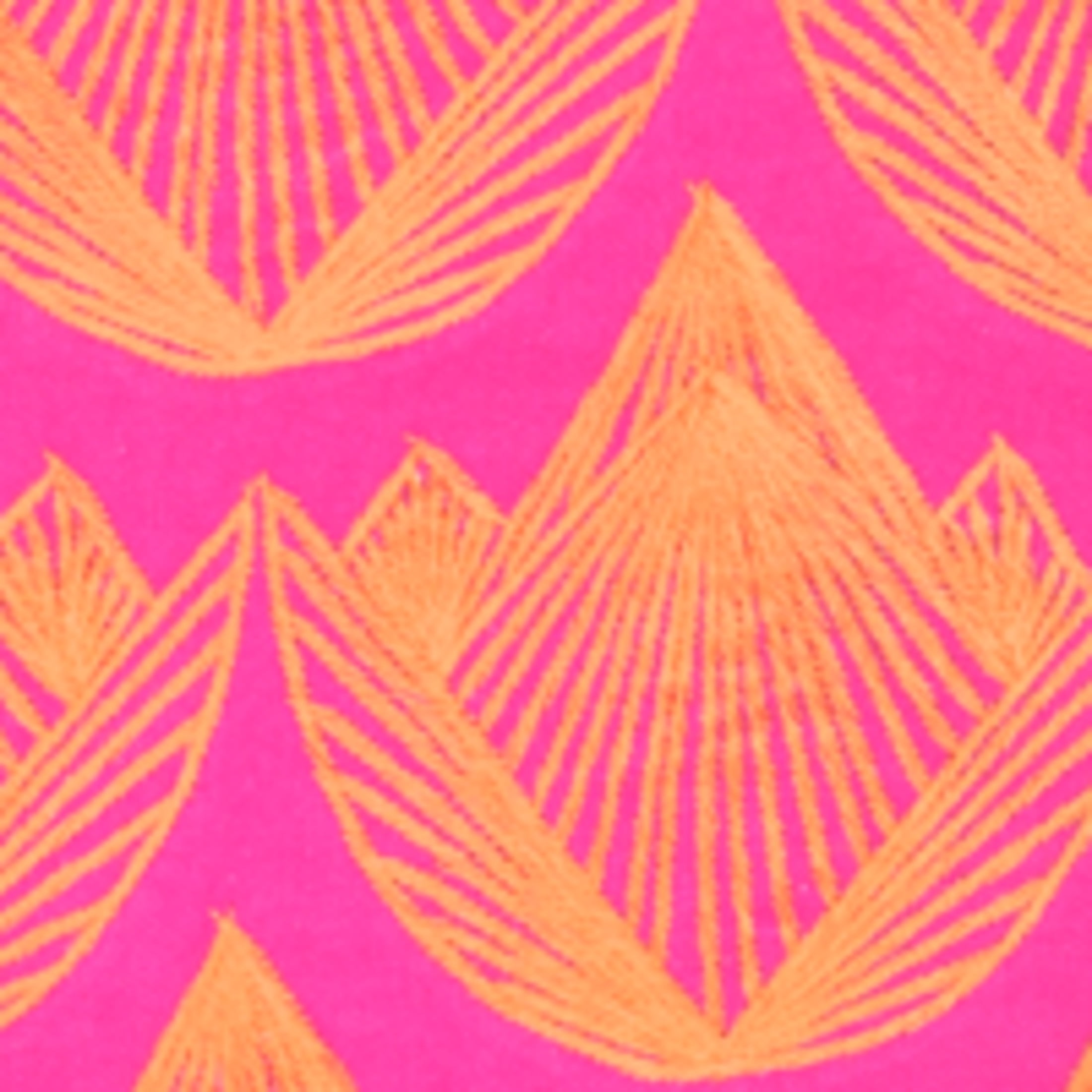 Rochelle Porter Lotus Decorative Square Pillow, Throw, Orange, Pink, Cotton, Polyfill, 20"x 20", 1 Count