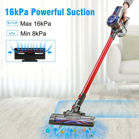Cordless Vacuum, BEAUDENS B6 2-in-1 Cordless Vacuum Cleaner Handheld on Sale with 16Kpa Powerful Suction Re-chargeble Li-Battery for Pet Hair Car Carpet Hardwood Floor