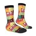 thumbnail image 4 of Yiaed Cute Cartoon Cat Print Great elasticity Crew Socks Sports socks for Men and Women, 4 of 5