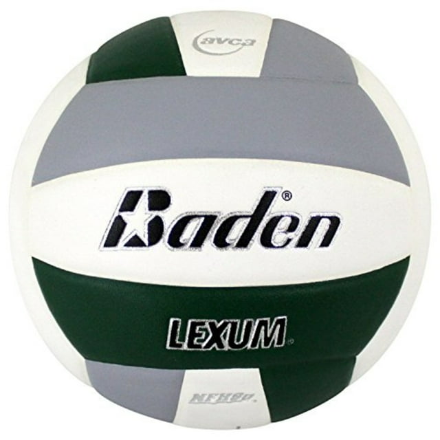 Baden LEXUM Indoor Microfiber Volleyball - Official NFHS Approved Game Ball, Forest Green/Gray/White