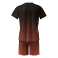 thumbnail image 4 of Men's Suits Product Category and Title Synthesis for Summer Tracksuit Plus Size Short Sleeve O Neck Athletic Casual Color Block Drawstring Waist Set, 4 of 4