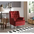 thumbnail image 5 of Passion Furniture Pamona Burgundy Upholstered Accent Chair, 5 of 5